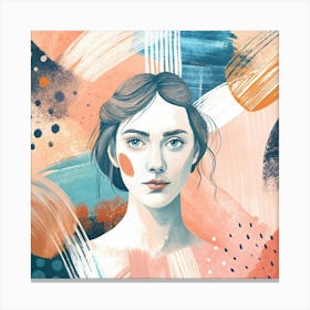 Abstract Portrait Of A Woman 1 Canvas Print