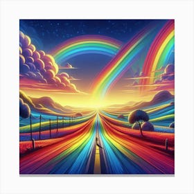 Rainbow road Canvas Print