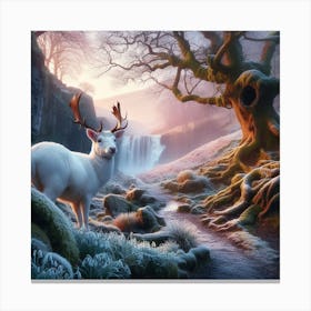 Deer In The Forest 19 Canvas Print