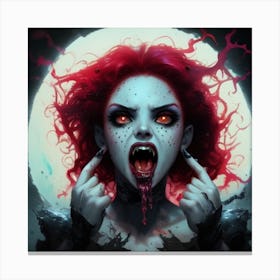Vampire Girl 1 Canvas Print
