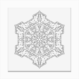 Snowflake Mandala 09 Canvas Print