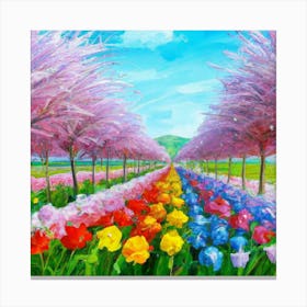 a flower garden in spring 12 Canvas Print
