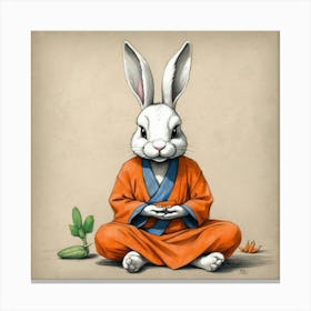 Buddha Bunny 1 Canvas Print