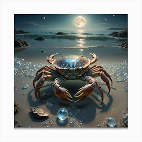 Crab On The Beach 1 Canvas Print