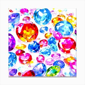 Colorful Gems Canvas Print