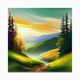 Landscape Painting 201 Canvas Print