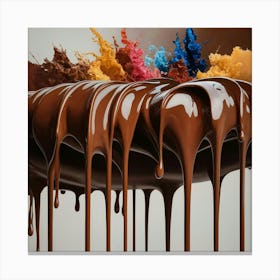 Chocolate Drips 1 Canvas Print