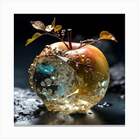 Apple With Diamonds 1 Canvas Print