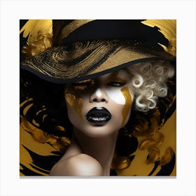 Black And Gold 3 Canvas Print