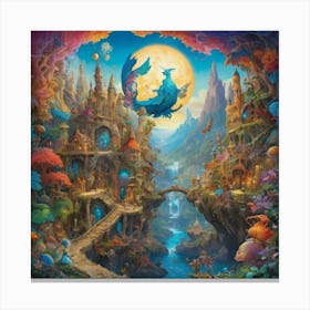 Fairytale Castle Art Print 2 Canvas Print