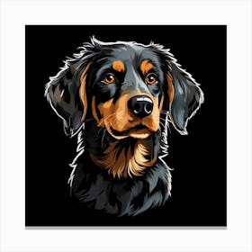 Vector Canine Pet Animal Dog Puppy Fur Tail Snout Breed Domesticated Furry Companion Lo (1) Canvas Print