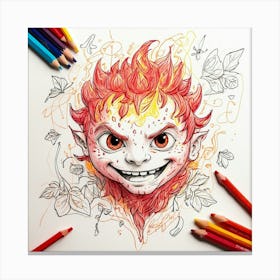 Fire Demon 1 Canvas Print