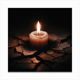 Burning Candle Dreamscape Canvas Print