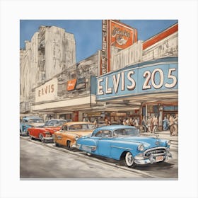 Elvis 250 Canvas Print