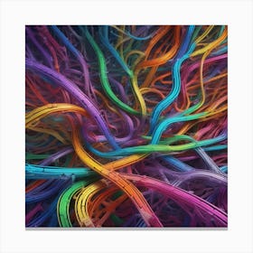 Colorful Wires 15 Canvas Print