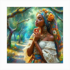 Woman In The Forest15 Canvas Print