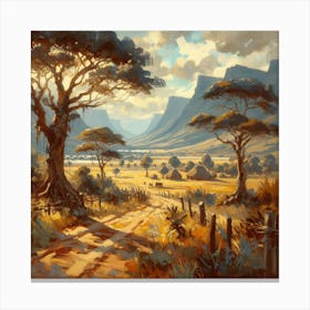 African Landscape Canvas Print