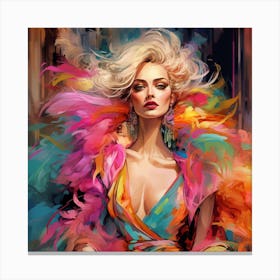 Splash Fashion Woman Canvas Print