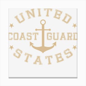 Us Coast Guard With Anchor Coast Guard Birthday Canvas Print