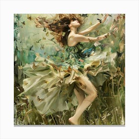 Dance With Butterflies Canvas Print