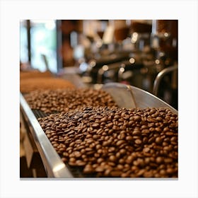 Coffee Beans In A Coffee Shop Canvas Print