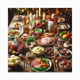 Christmas Feast Canvas Print