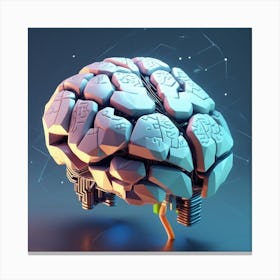 3d Brain 2 Canvas Print