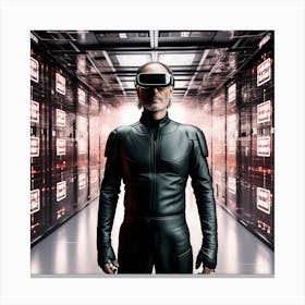 Futuristic Man In Virtual Reality 7 Canvas Print