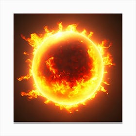 Sun In Flames Canvas Print