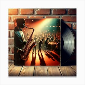 Jazz-themed Vinyl Wall Art Print Canvas Print