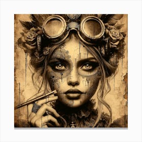 Steampunk Girl 10 Canvas Print