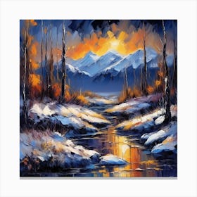 Winter Landscape Canvas Print