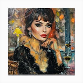 French Glamour 1960's French Chic Series 4 Canvas Print