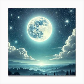 Full Moon In The Sky 11 Canvas Print