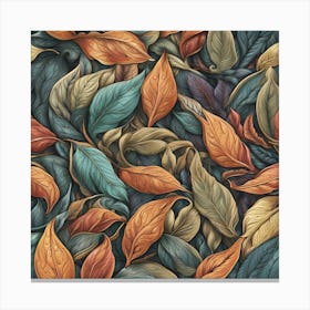 Autumn Leaves Pattern #5 Canvas Print