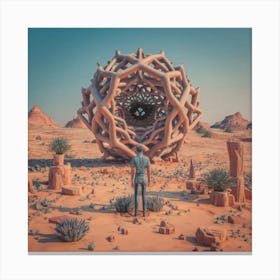 Man In The Desert 204 Canvas Print