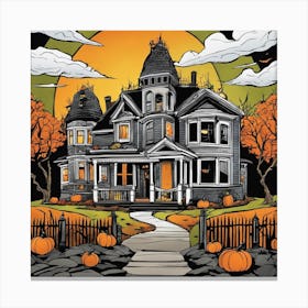 Halloween House 6 Canvas Print