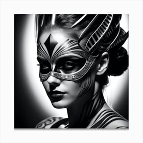 Beautiful Woman In A Mask 1 Canvas Print
