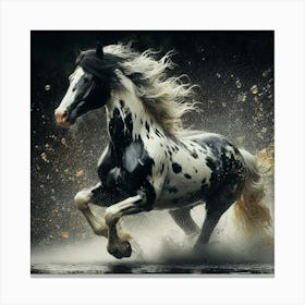 Horse Running In Water 4 Canvas Print