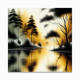 Zen Landscape Painting Canvas Print