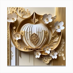 Gold Paper Art 1 Canvas Print