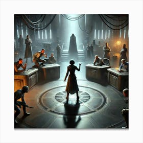 A Sci Fi Themed Scene Depicting Episode 9 Shattered Alliance Canvas Print