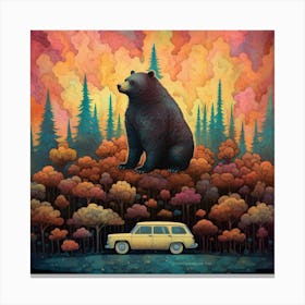 Bear In The Woods 1 Canvas Print