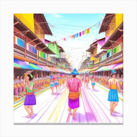 Thailand Street Scene 1 Canvas Print