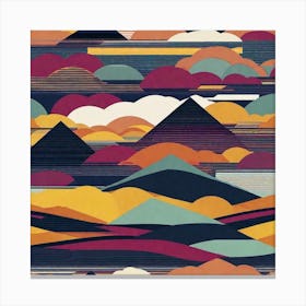 Abstract Mountain Landscape 1 Canvas Print