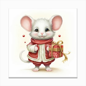 Santa Mouse 10 Canvas Print