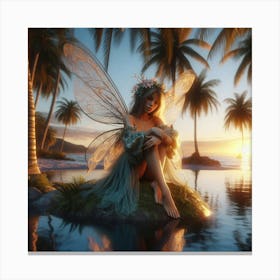 Fairy On The Beach Canvas Print