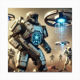 Asterian Starshield Enforcers Defense Drones Canvas Print