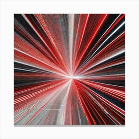 Red white black neon lines Canvas Print