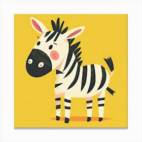 Charming Illustration Zebra 1 Canvas Print
